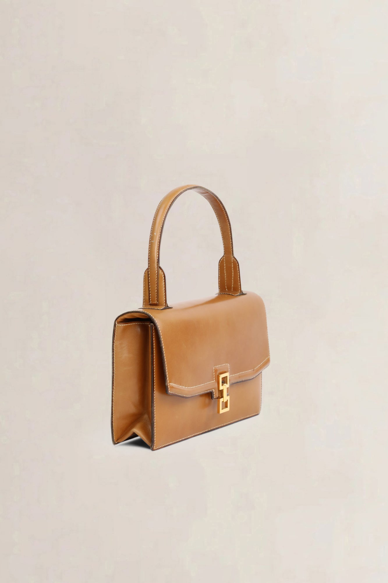 Vintage Camel Top Handle Bag