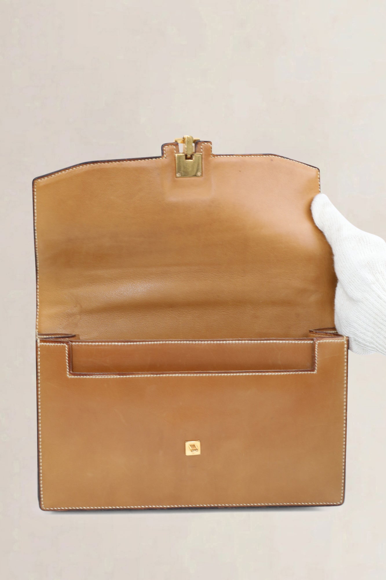 Vintage Camel Top Handle Bag