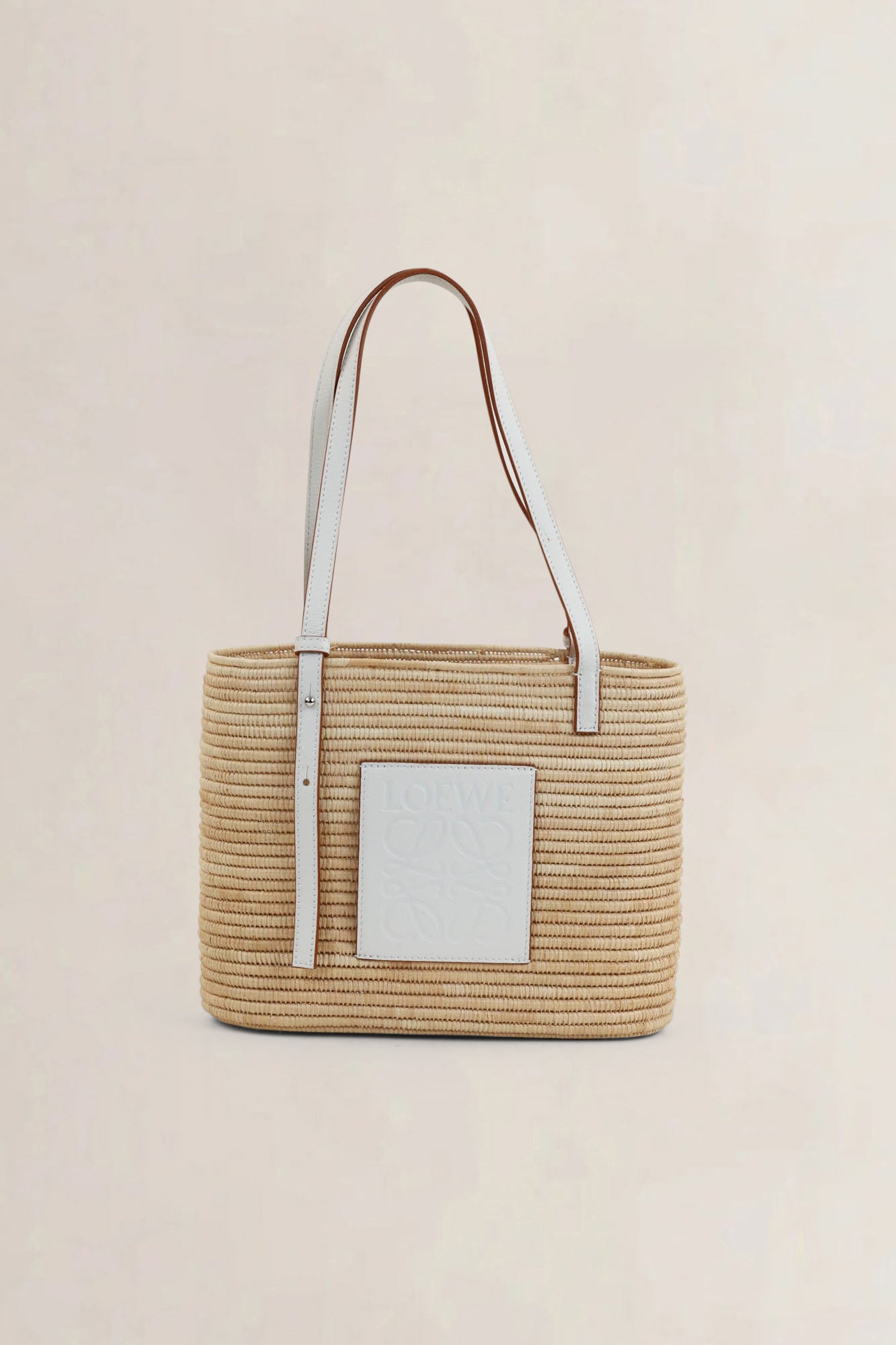 Loewe x Paula's Ibiza Small Square Raffia Basket Bag