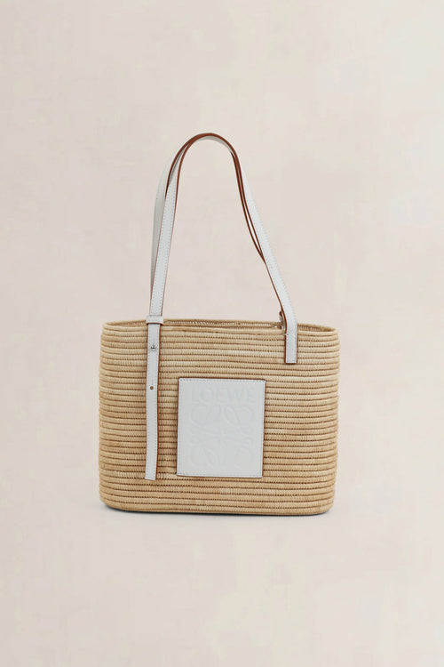 Loewe x Paula's Ibiza Small Square Raffia Basket Bag