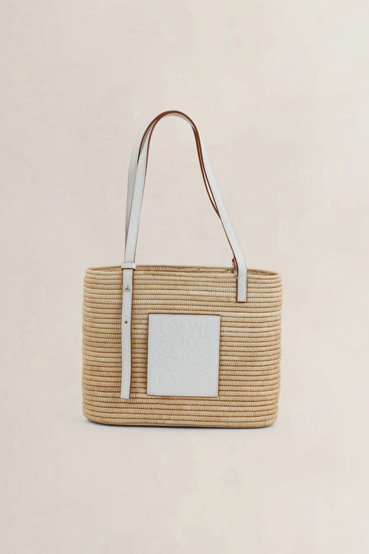 Loewe x Paula's Ibiza Small Square Raffia Basket Bag
