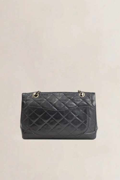 Chanel Black Two Tone Double Flap Diana Crossbody Bag