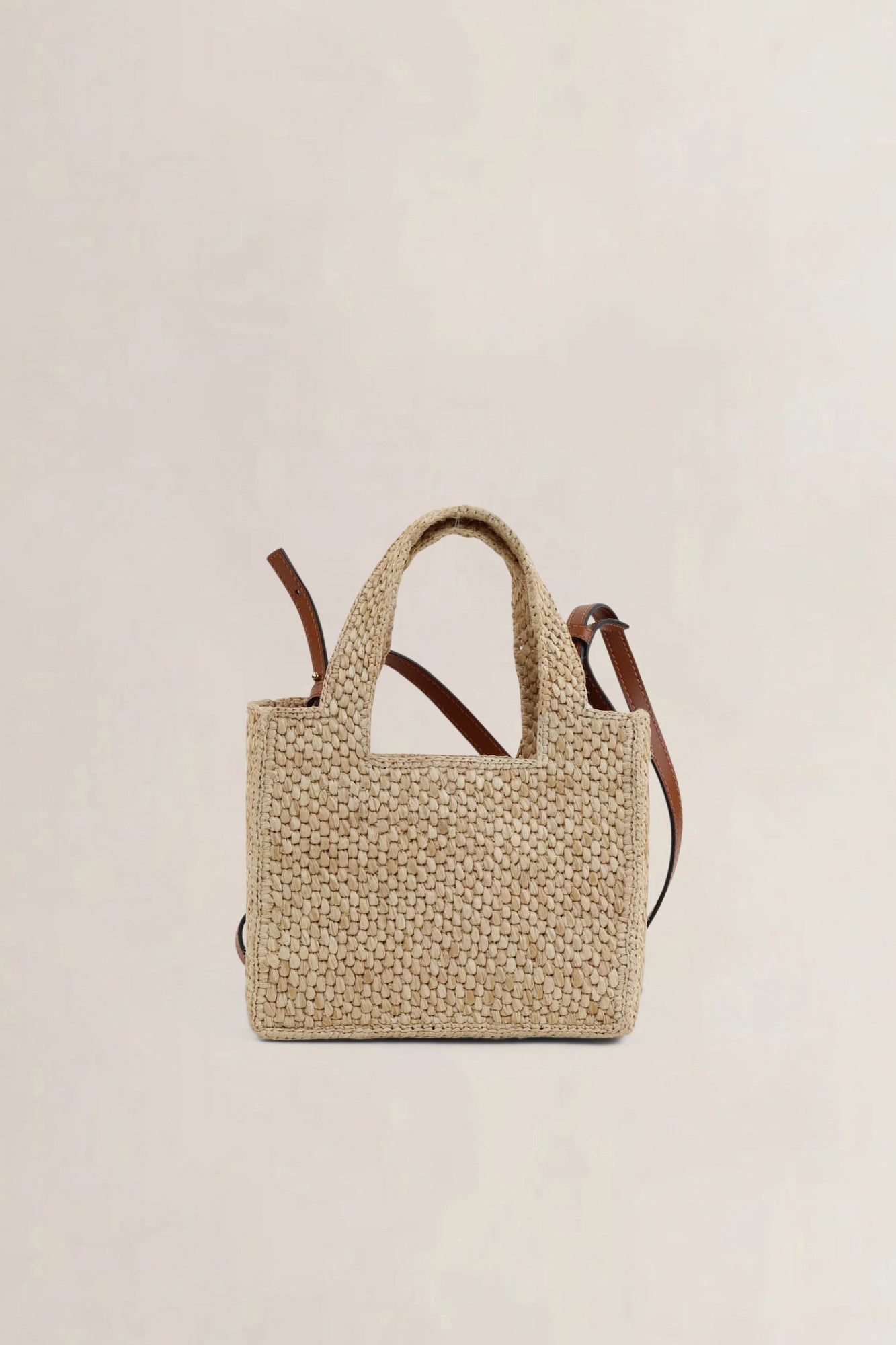 Loewe Small Font Raffia Crossbody Bag