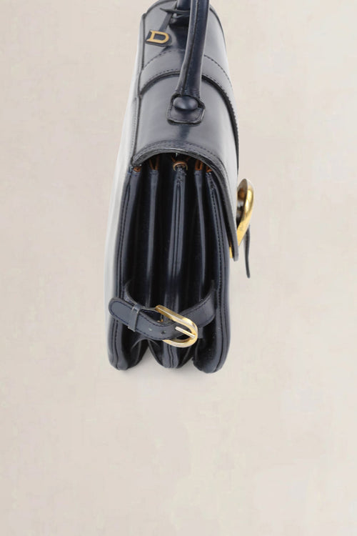 Delvaux Navy Blue Rouilly Top Handle Bag
