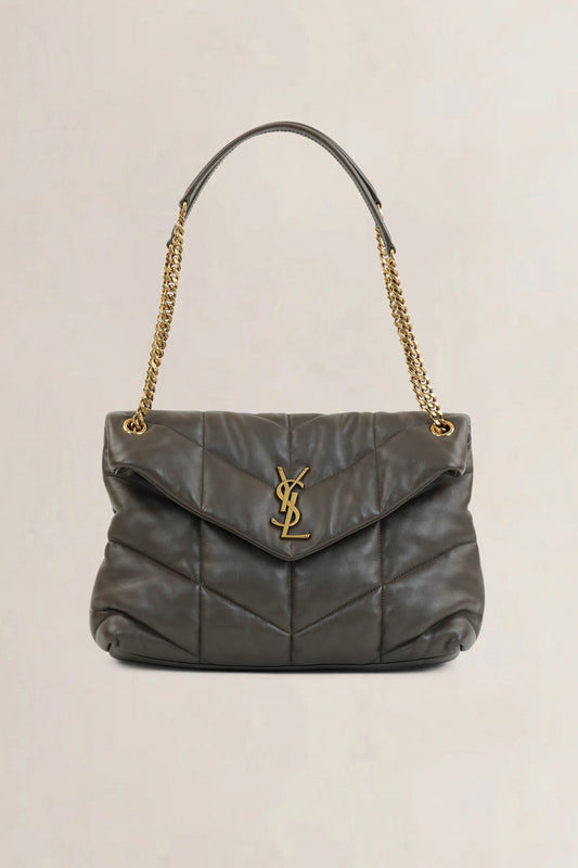 YSL Loulou Khaki Large Crossbody Bag