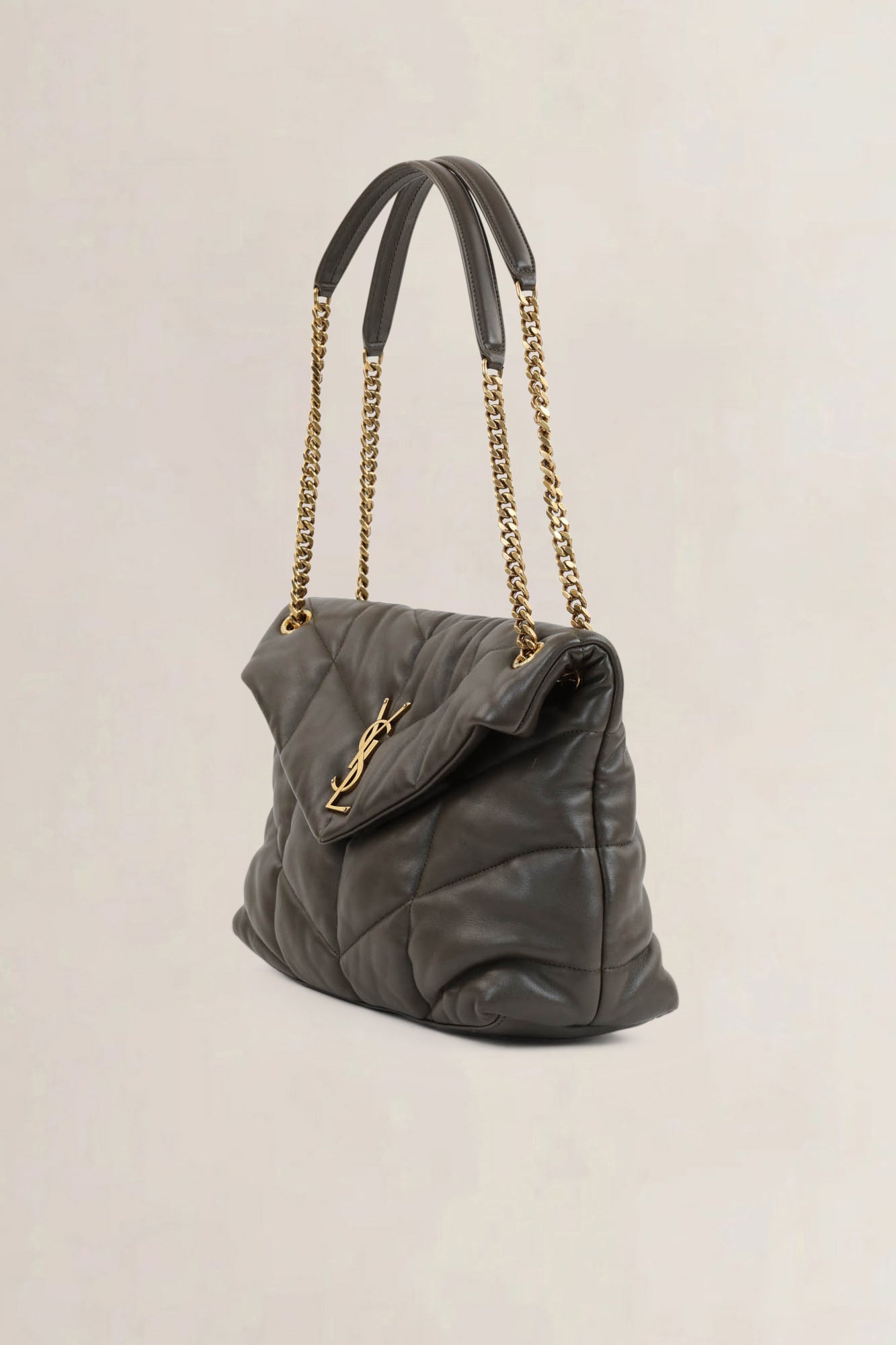 YSL Loulou Khaki Large Crossbody Bag