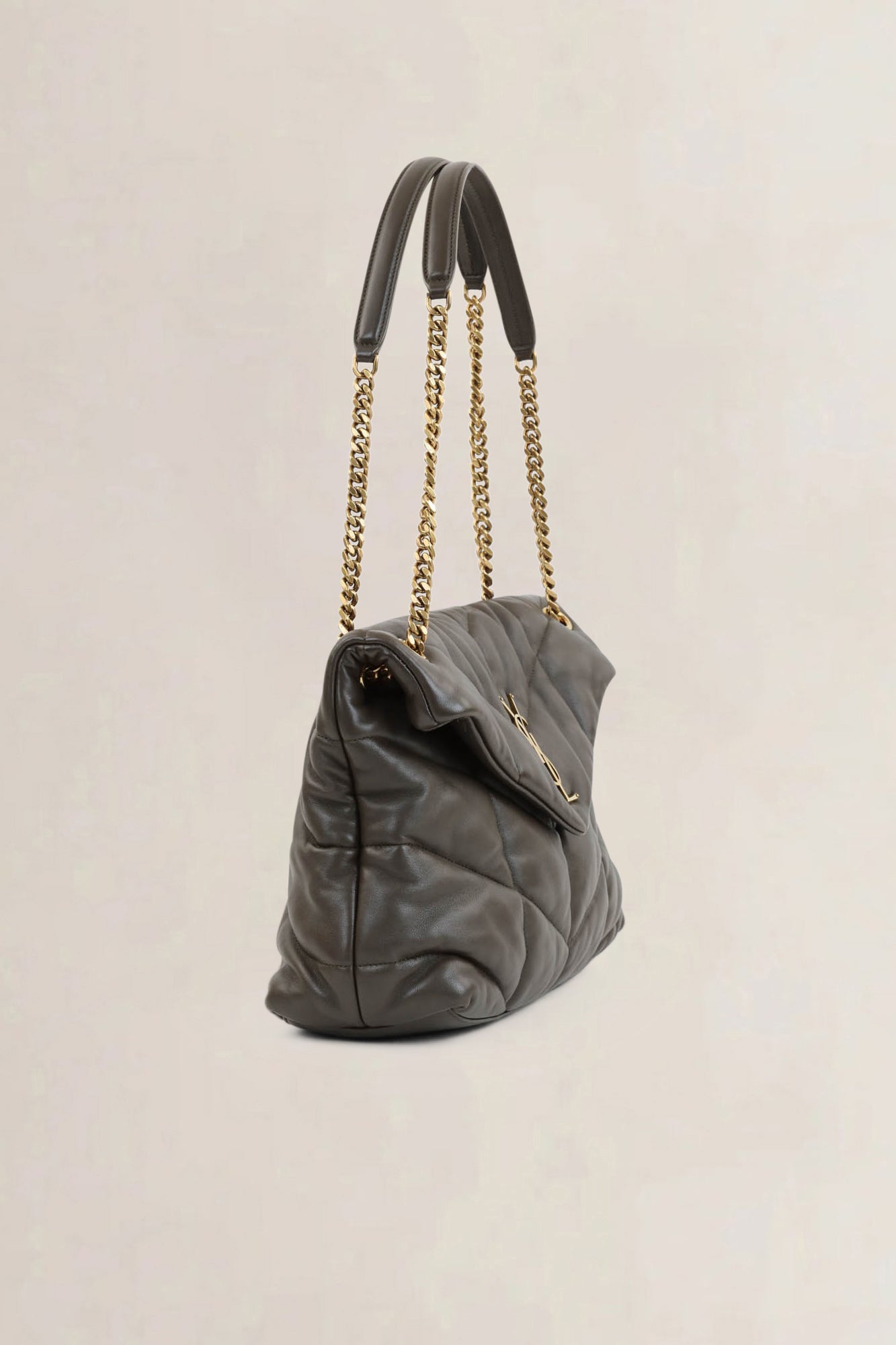 YSL Loulou Khaki Large Crossbody Bag