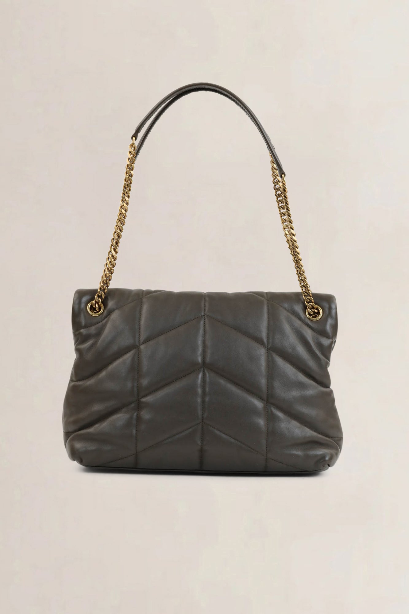 YSL Loulou Khaki Large Crossbody Bag