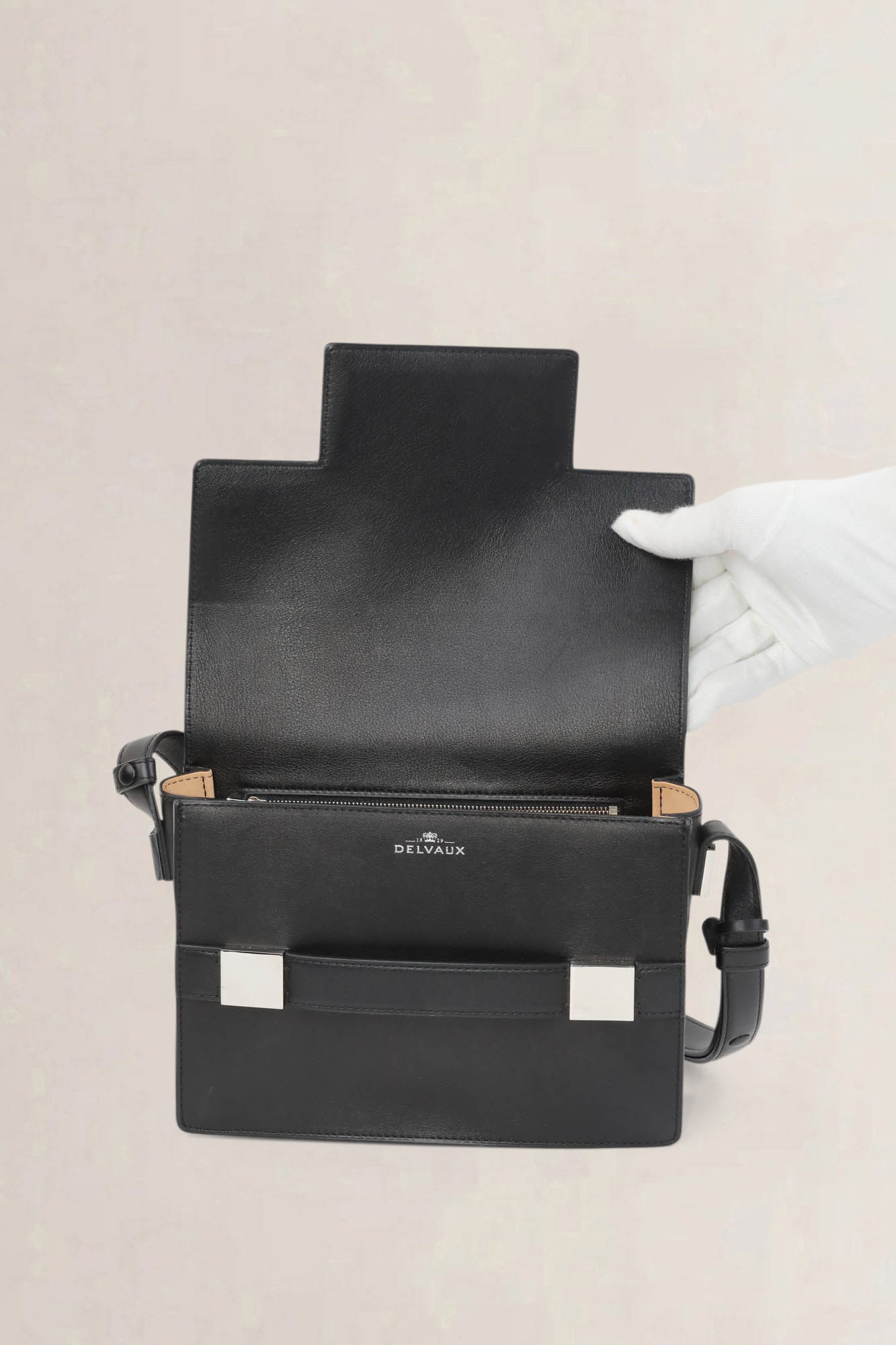 Delvaux Black Madame PM Polo Crossbody Bag