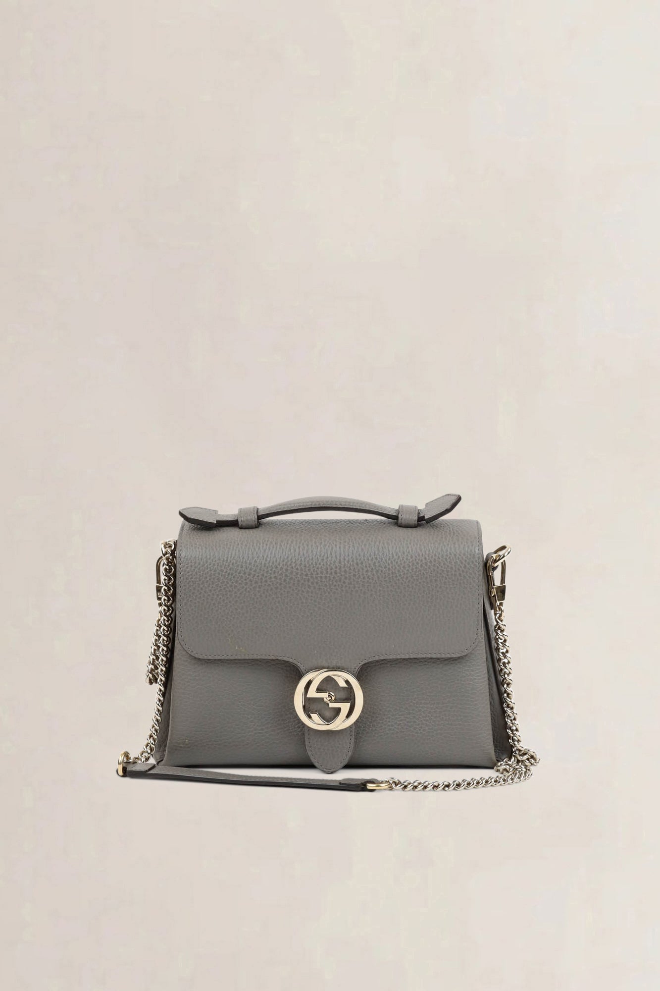 Grey Interlocking GG Crossbody Bag