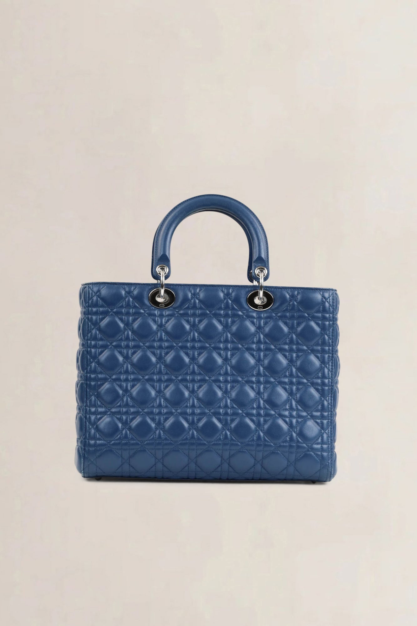 Christian Dior Blue Large Cannage Lady Dior Shoulder Bag
