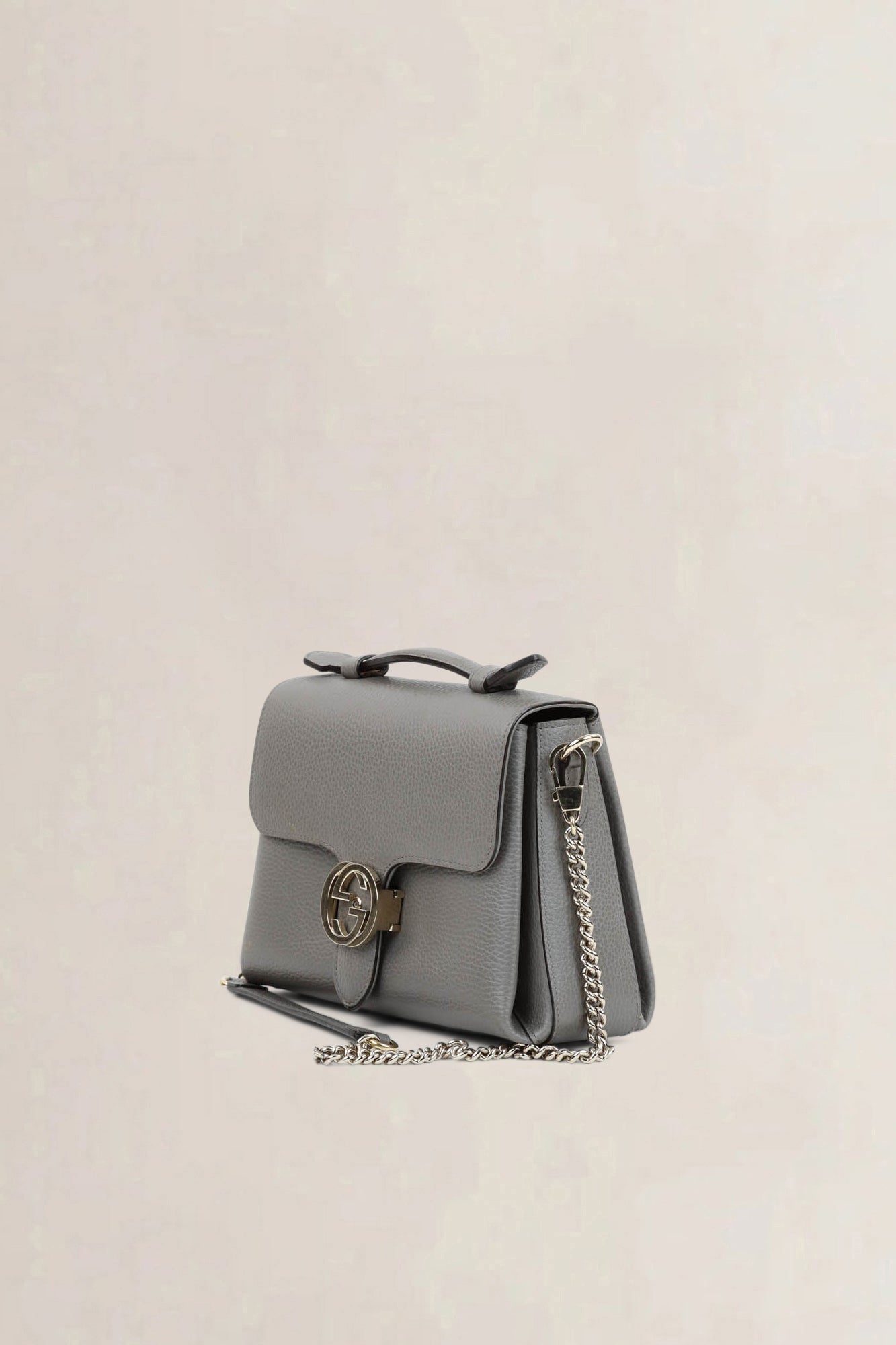 Grey Interlocking GG Crossbody Bag