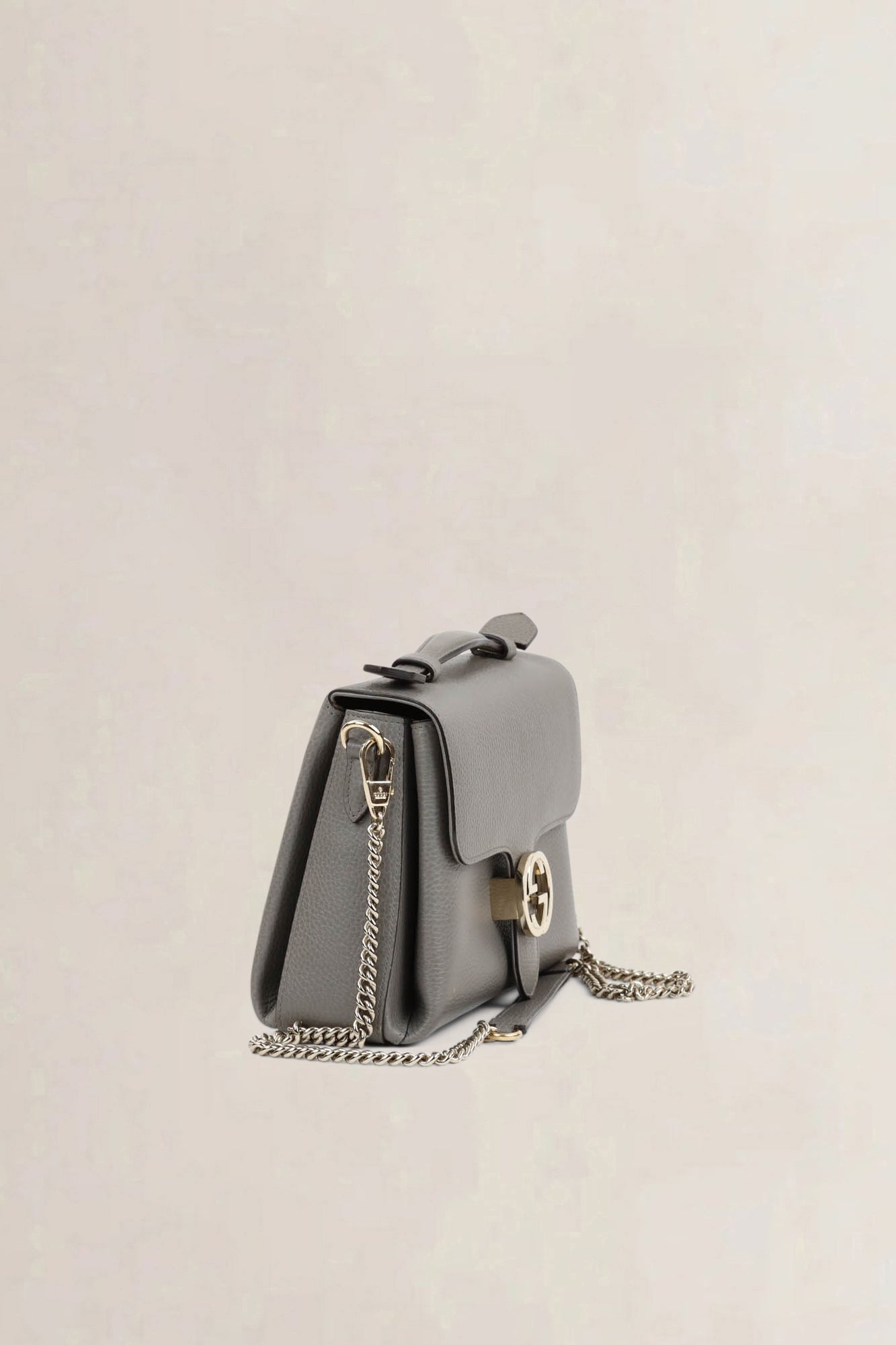 Grey Interlocking GG Crossbody Bag