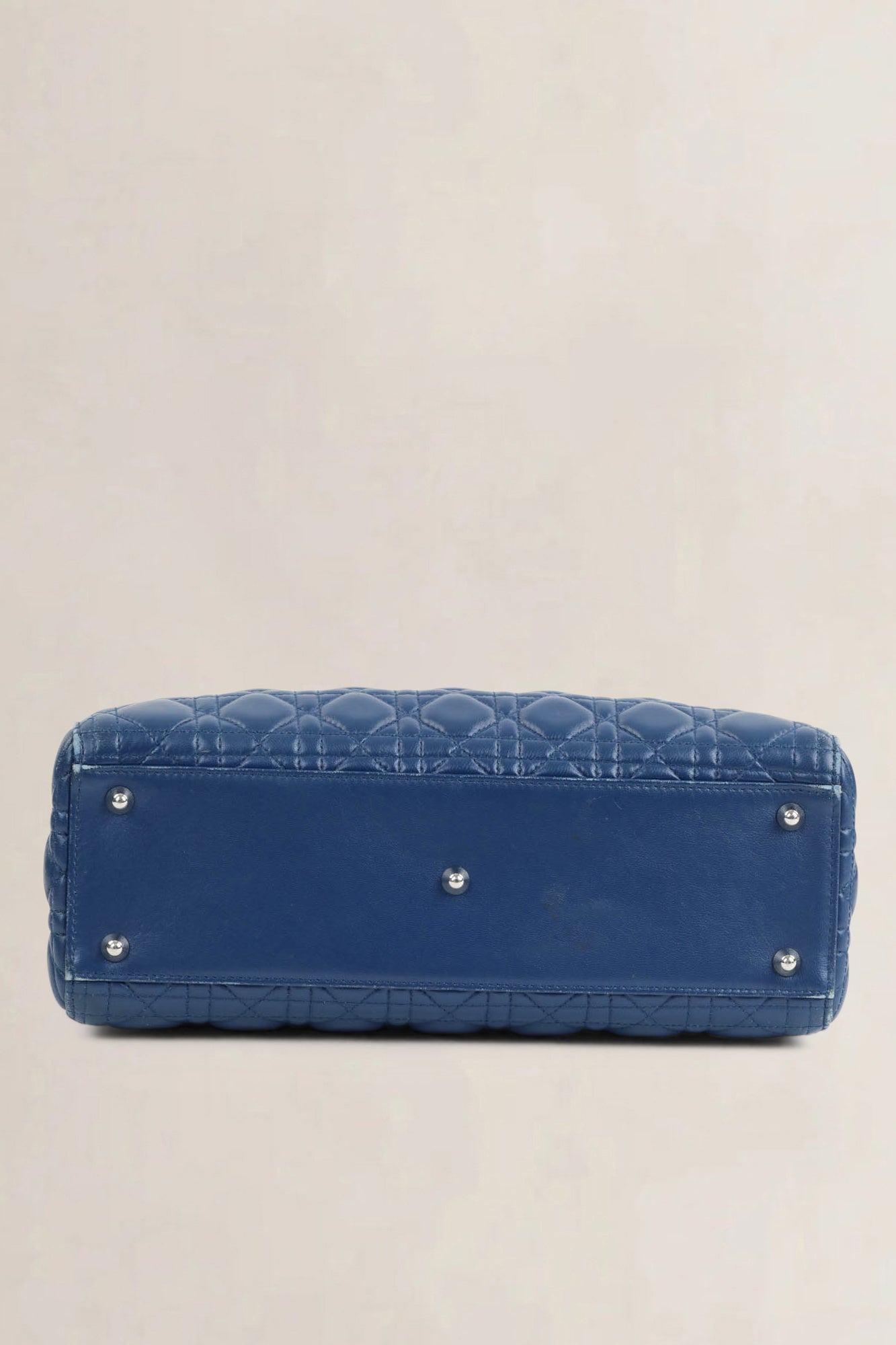 Christian Dior Blue Large Cannage Lady Dior Shoulder Bag