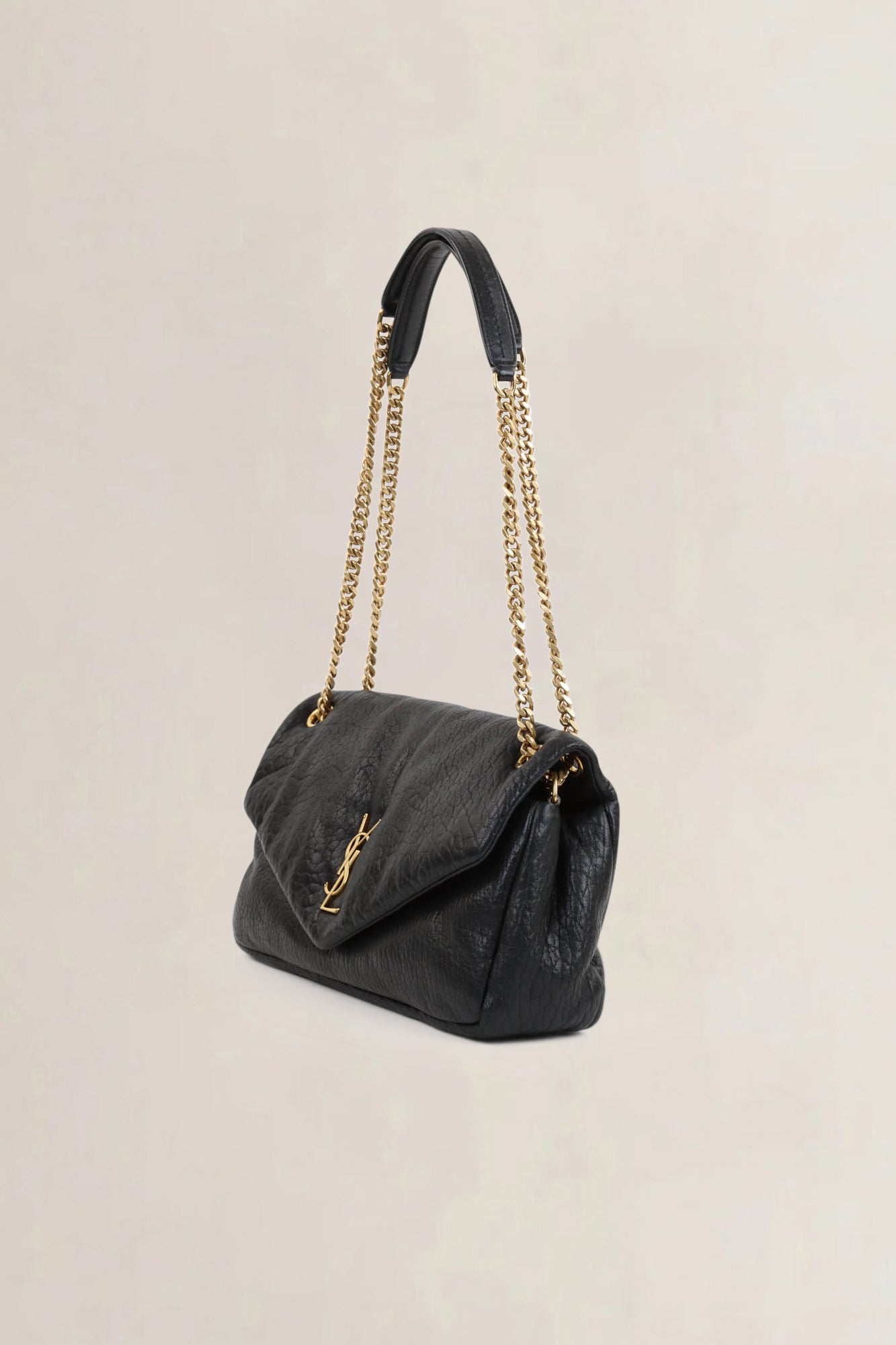 YSL Black Calypso Shoulder Bag