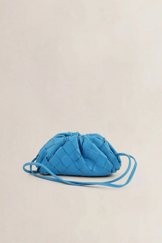 Bottega Veneta Blue Intrecciato The Extra Mini Pouch