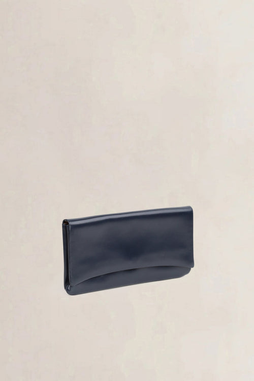 Delvaux Blue Leather Clutch