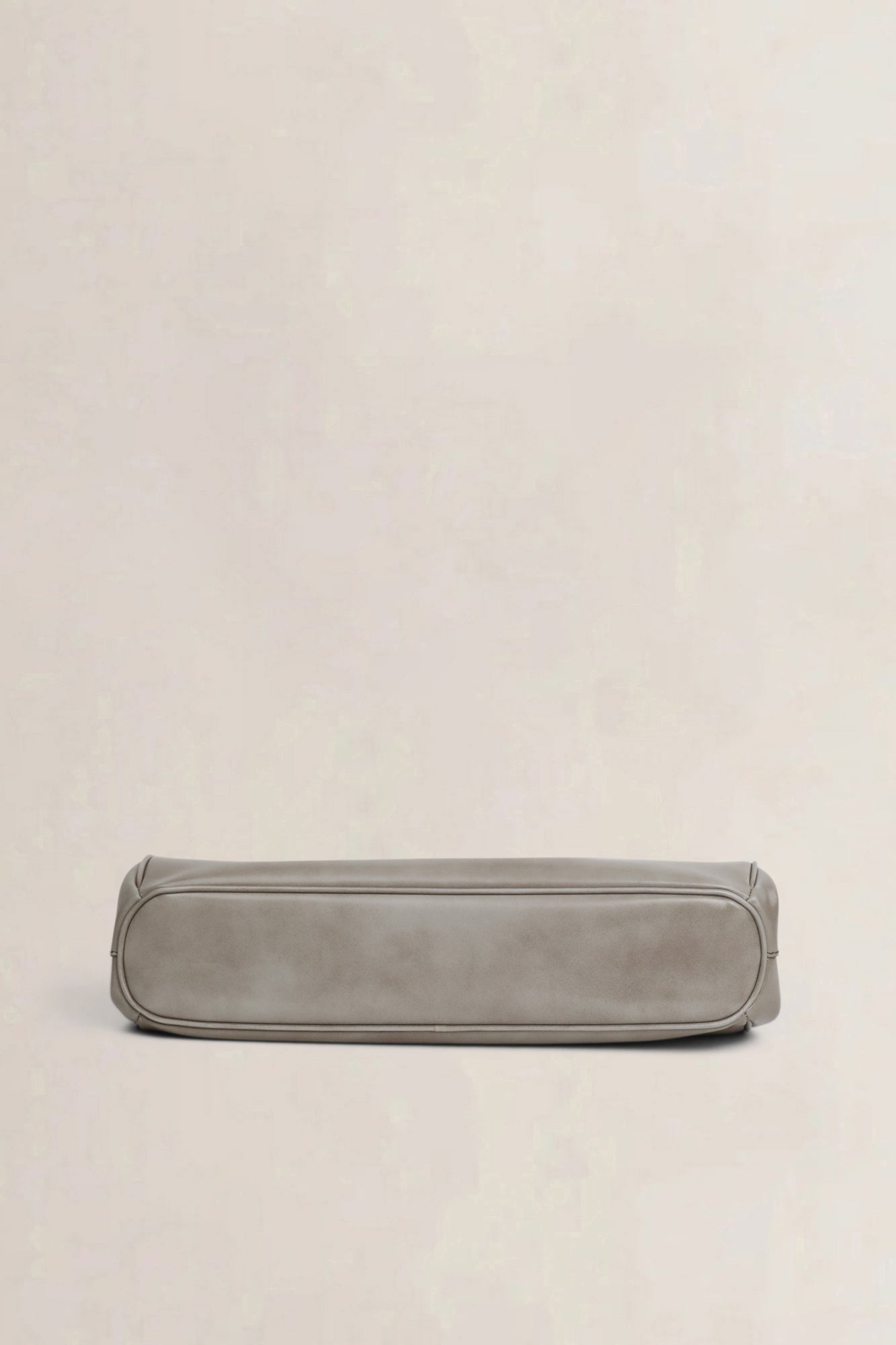 Prada Grey Spazzolato Leather Kisslock Clutch