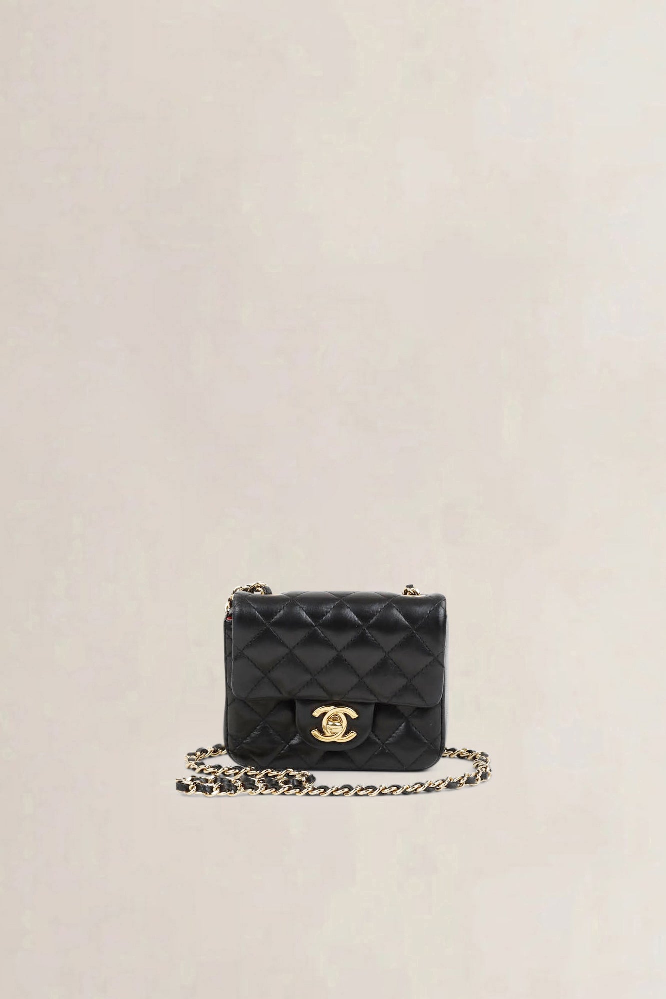 Black Micro Quilted Lambskin Single Flap crossbody
