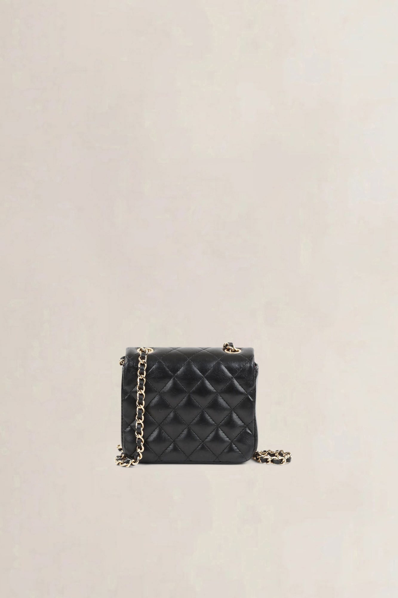 Black Micro Quilted Lambskin Single Flap crossbody