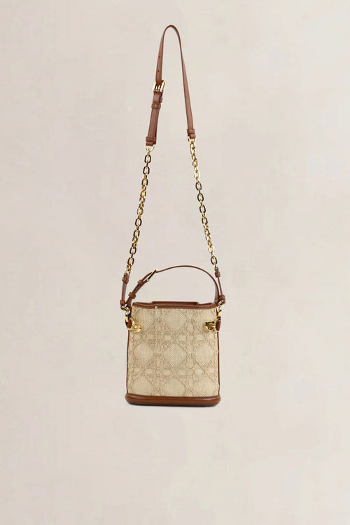 Christian Dior “C’est Dior”  Brown Raffia Crossbody Bag