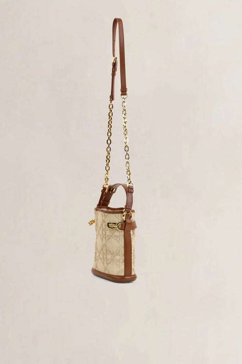 Christian Dior “C’est Dior”  Brown Raffia Crossbody Bag