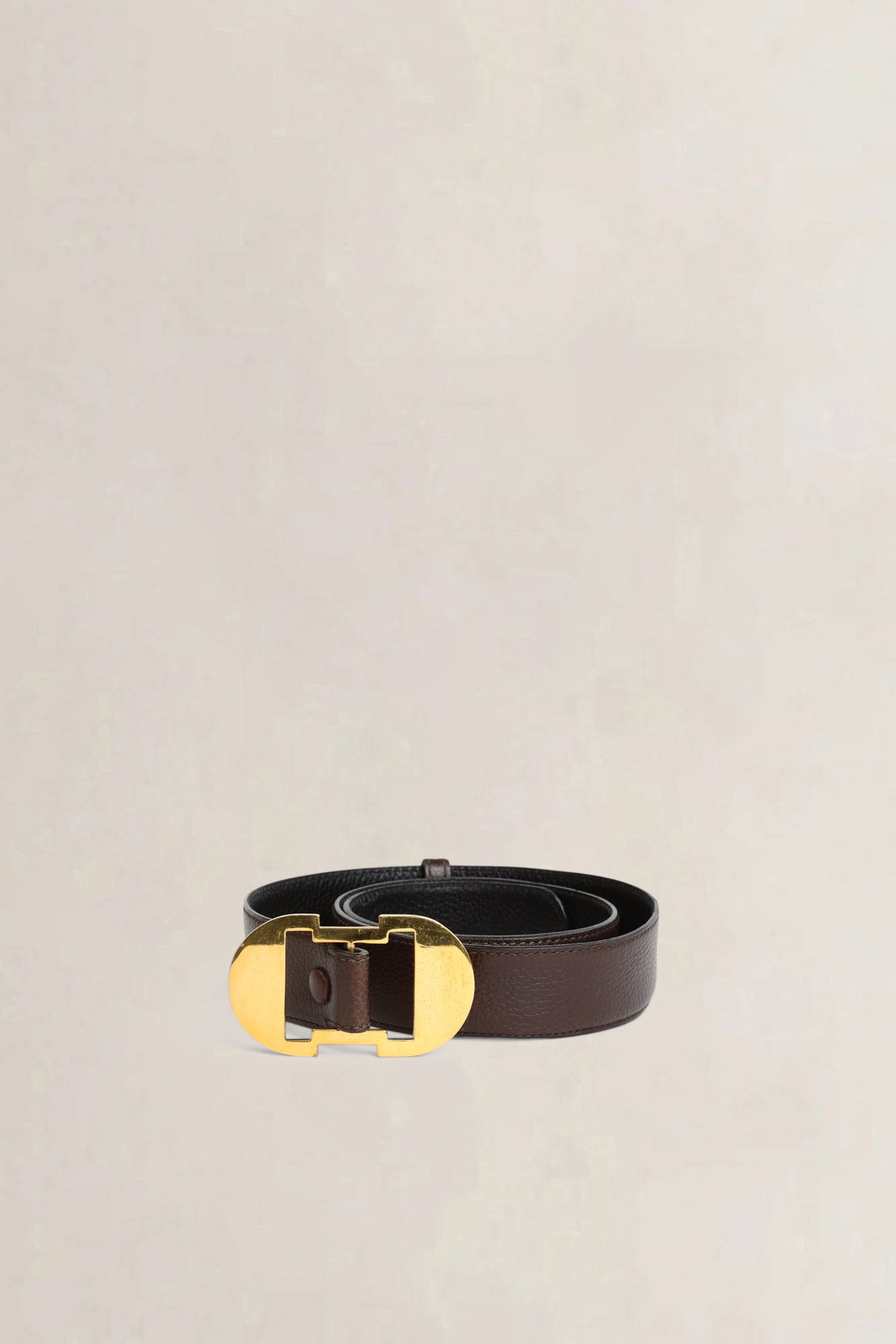 Delvaux Brown Reversible Belt