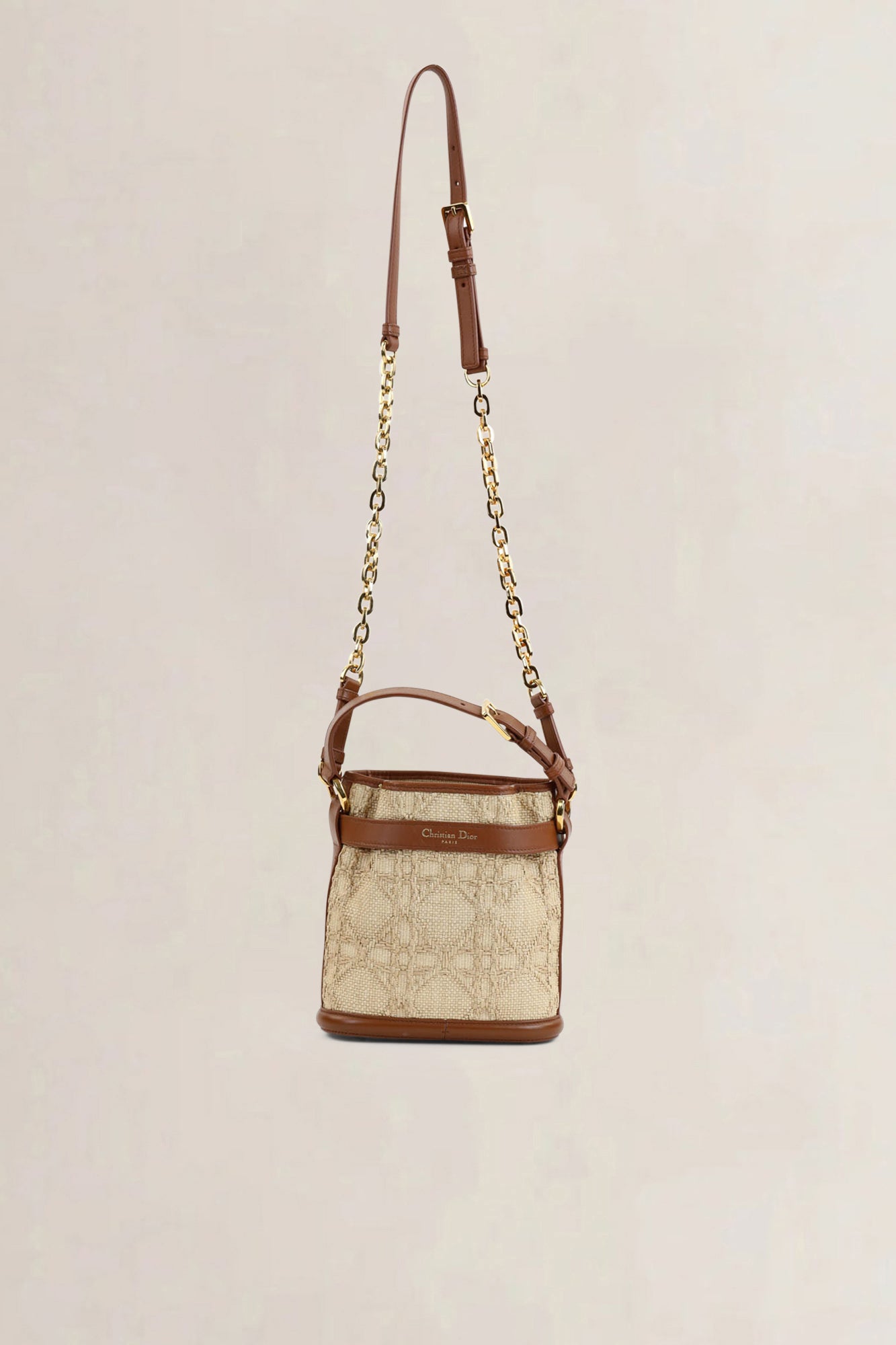 Christian Dior “C’est Dior”  Brown Raffia Crossbody Bag