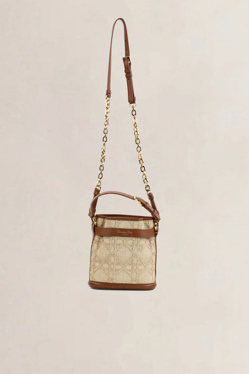 Christian Dior “C’est Dior”  Brown Raffia Crossbody Bag