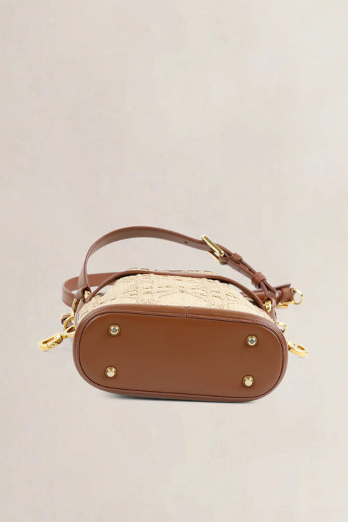 Christian Dior “C’est Dior”  Brown Raffia Crossbody Bag