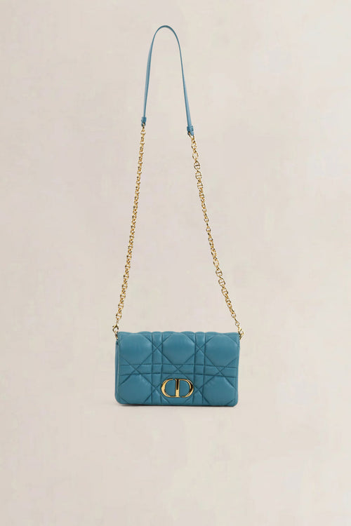 Christian Dior Turquoise Caro Crossbody Bag