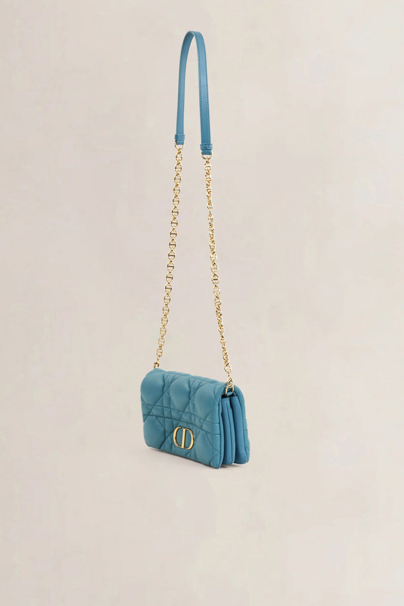 Christian Dior Turquoise Caro Crossbody Bag