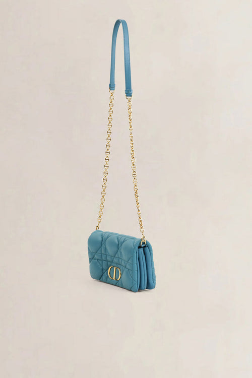 Christian Dior Turquoise Caro Crossbody Bag