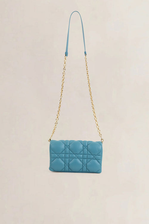 Christian Dior Turquoise Caro Crossbody Bag