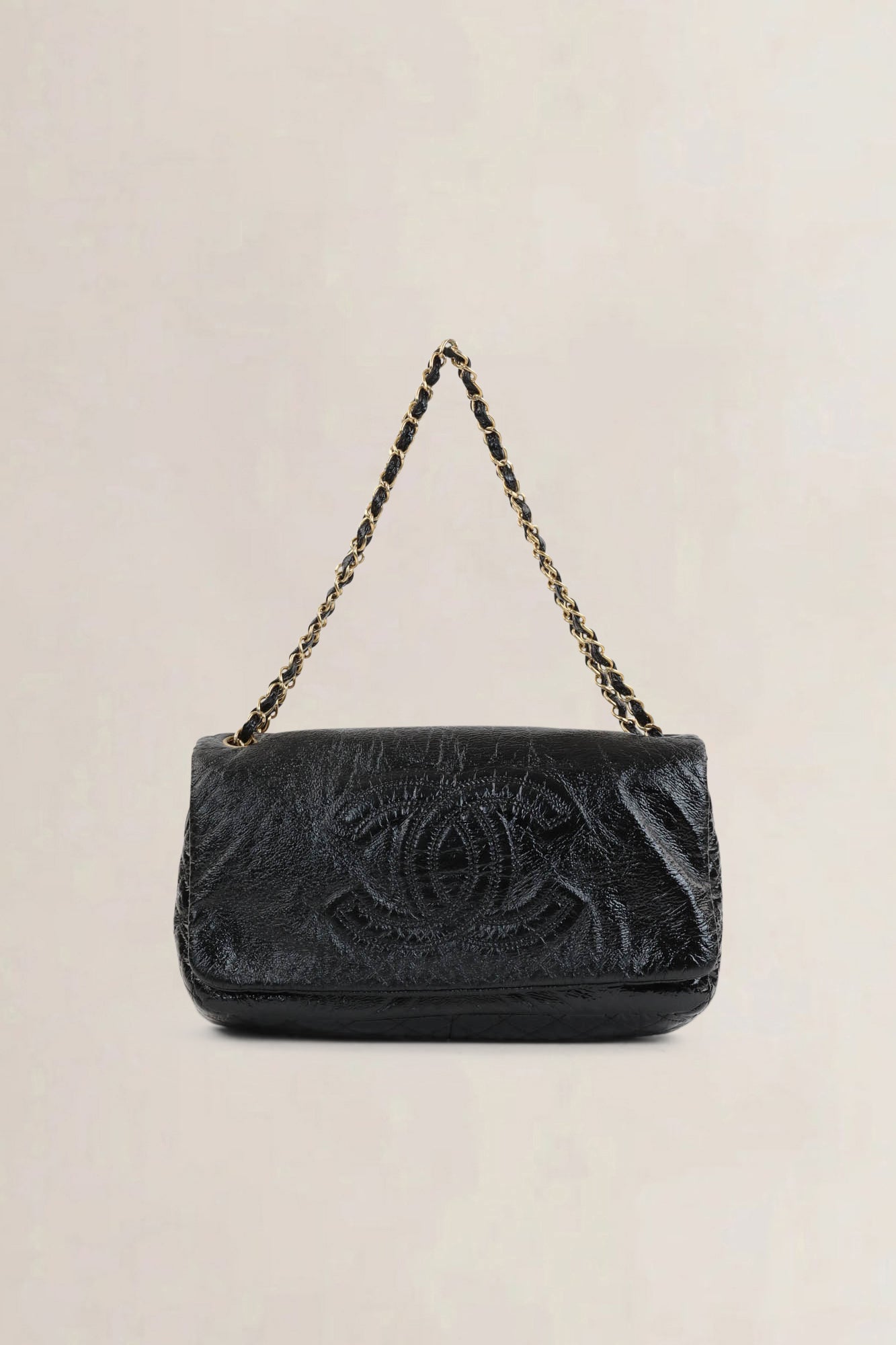 Chanel Black Rock And Chain Classic Shoulder Bag