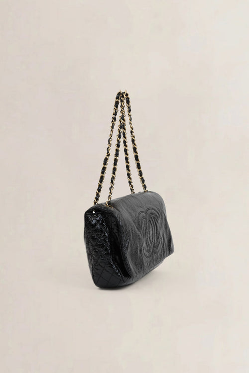 Chanel Black Rock And Chain Classic Shoulder Bag