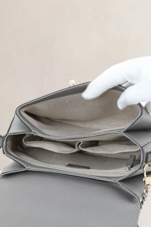 Grey Interlocking GG Crossbody Bag