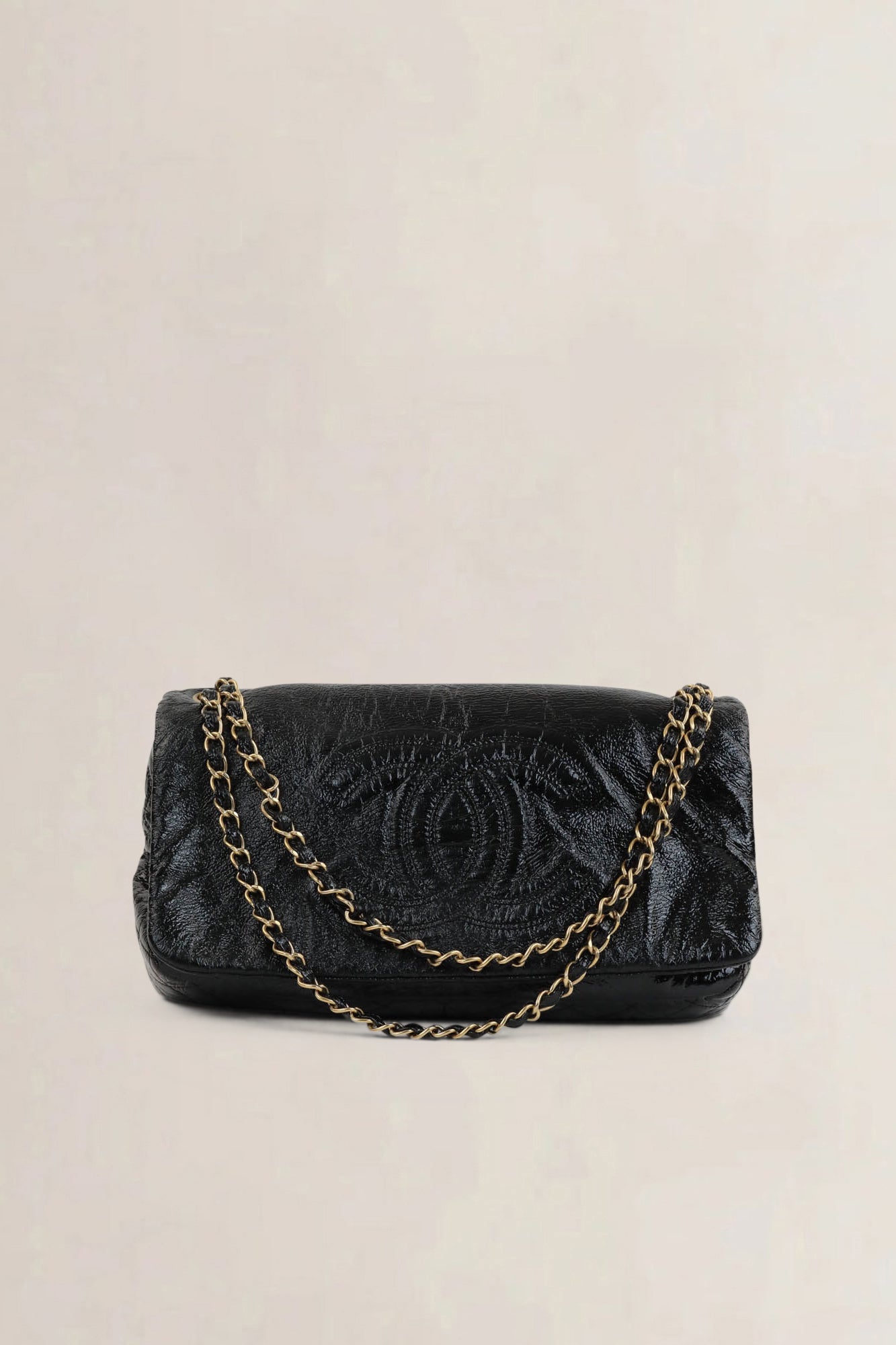 Chanel Black Rock And Chain Classic Shoulder Bag