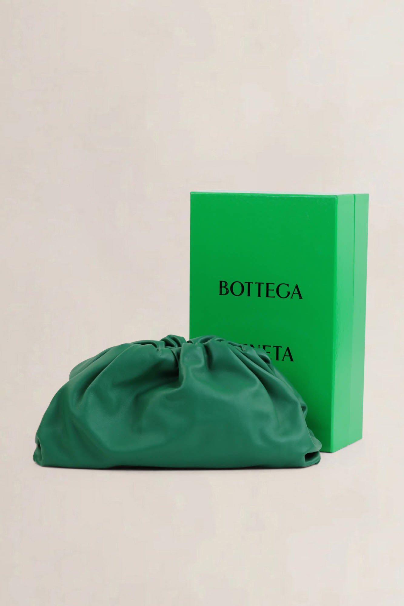 Bottega Veneta Green Calfskin Pouch