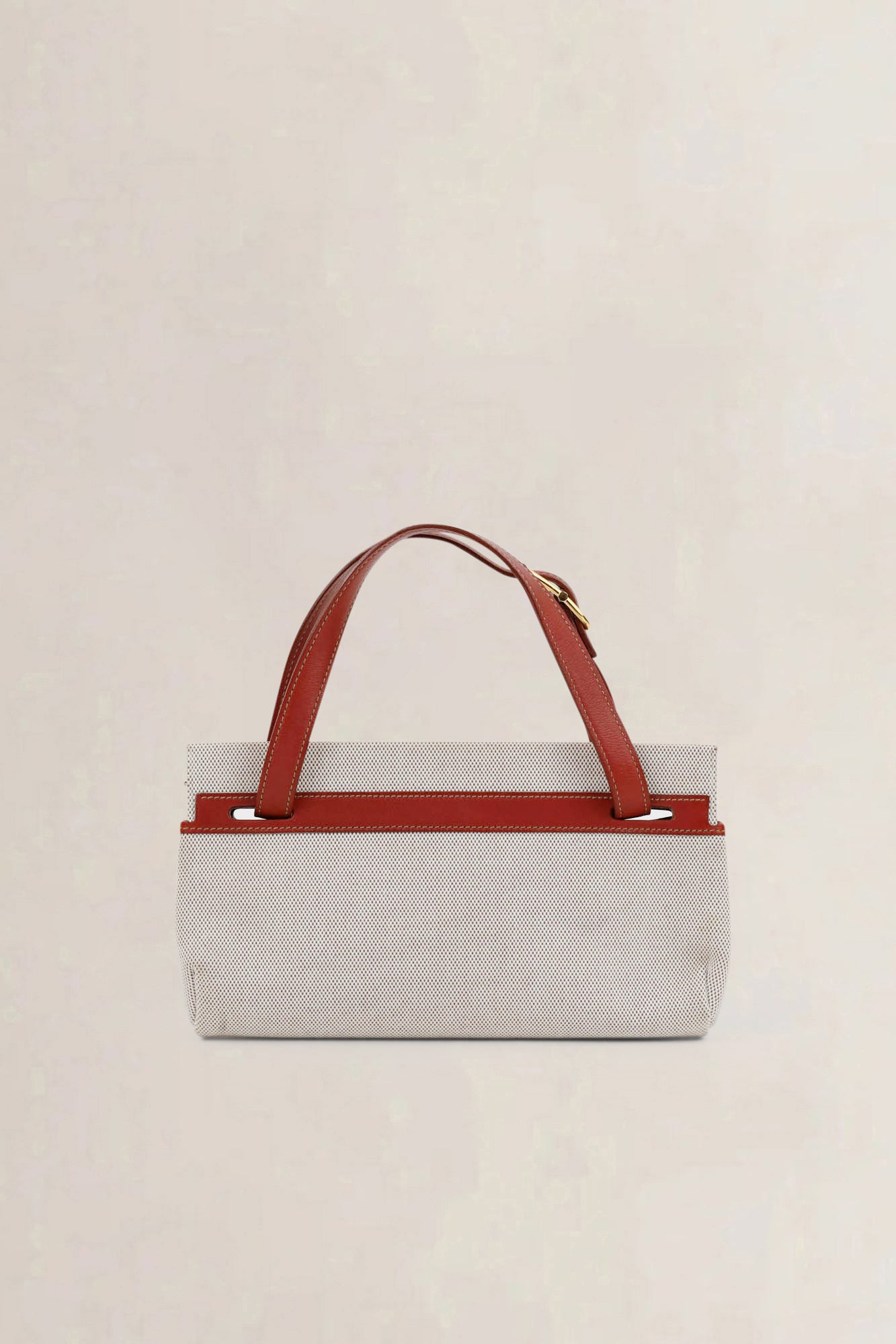 Red Canvas D-Light Top Handle Bag