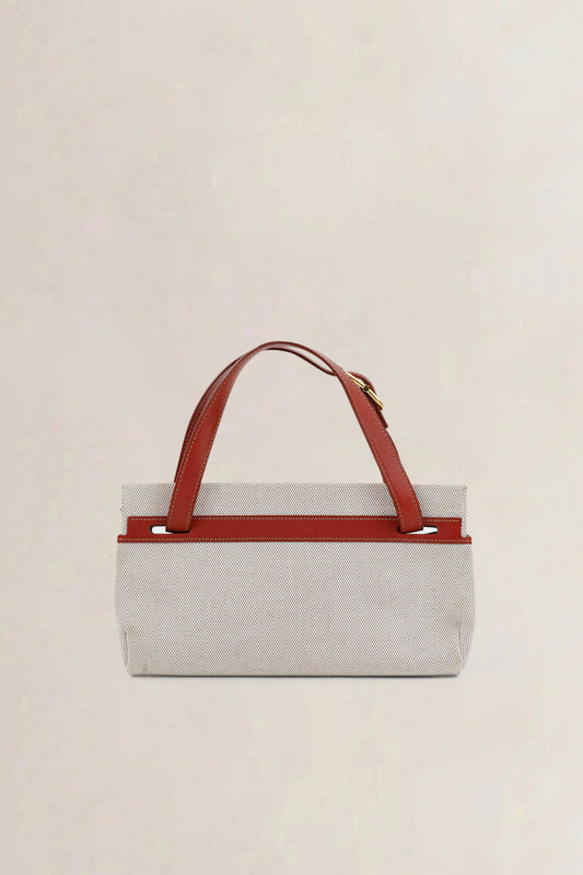 Red Canvas D-Light Top Handle Bag