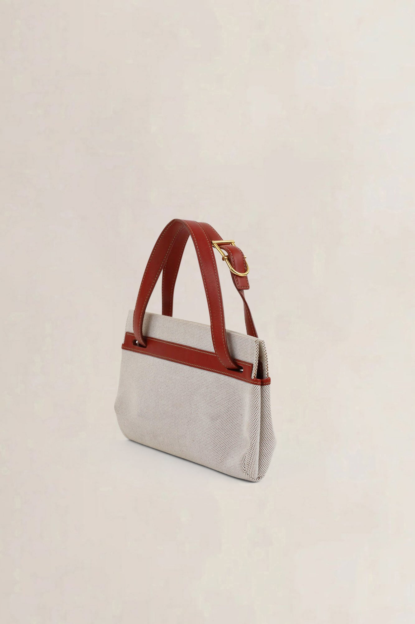 Red Canvas D-Light Top Handle Bag