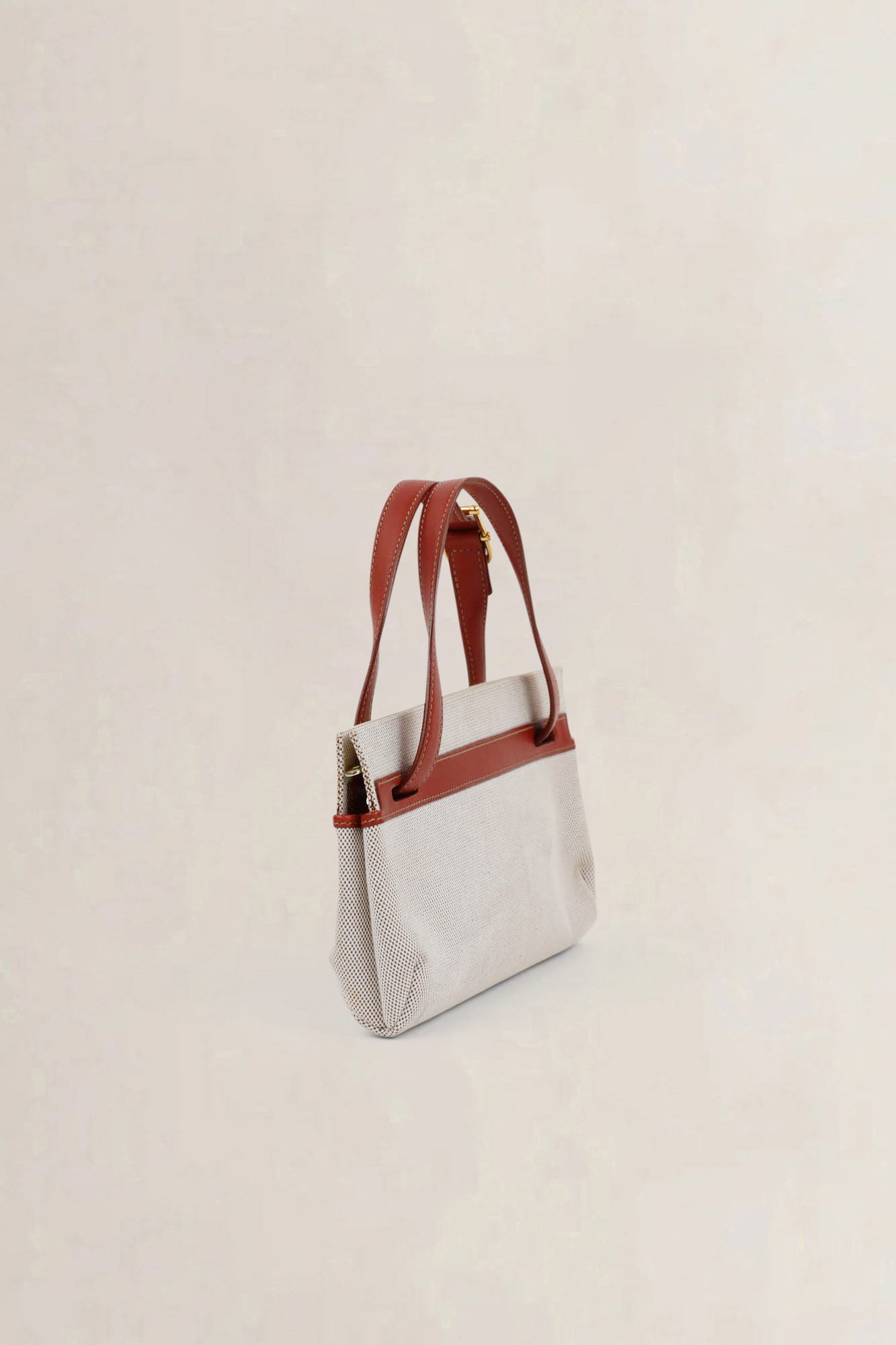 Red Canvas D-Light Top Handle Bag