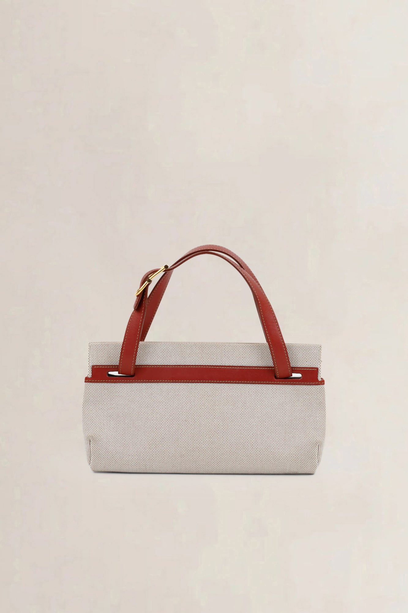 Red Canvas D-Light Top Handle Bag