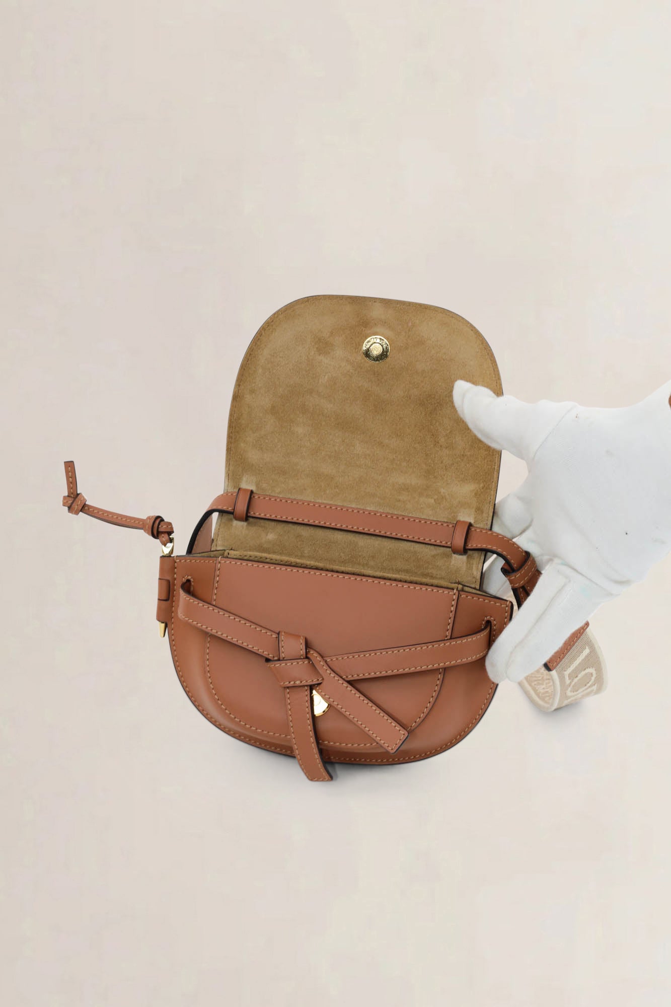 Loewe Tan Dual Gate Crossbody Bag