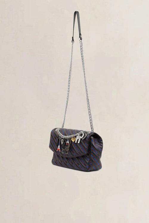 Charms Logo Matelasse M BB Round Crossbody Bag