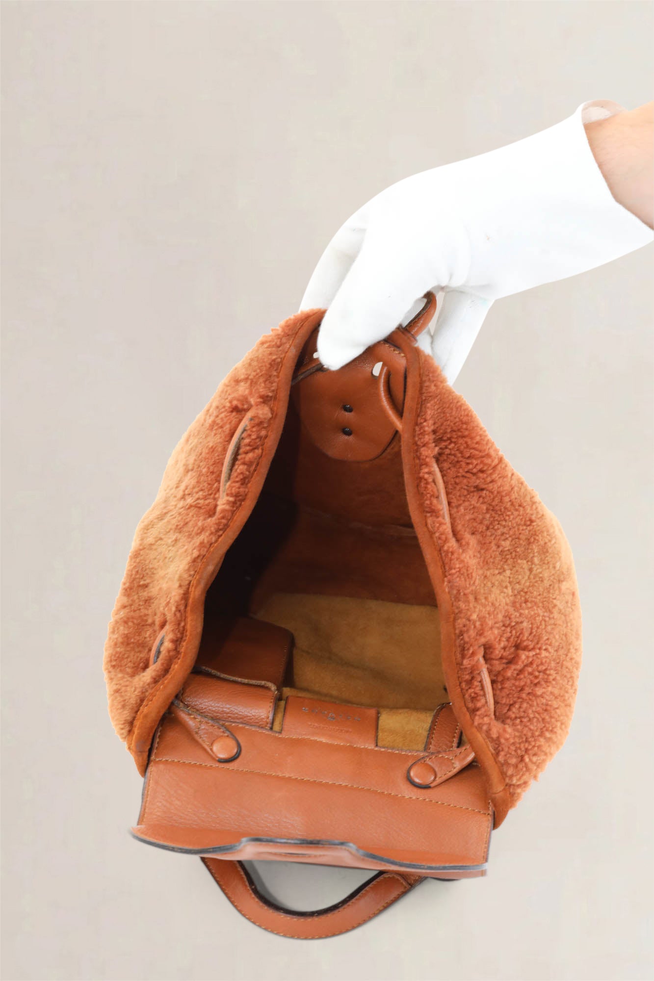 Delvaux Brown Soleil PM Teddy Backpack