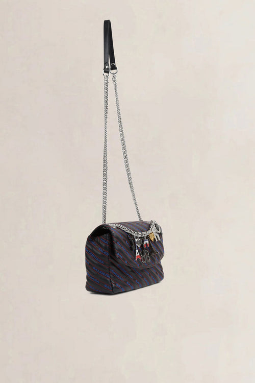 Charms Logo Matelasse M BB Round Crossbody Bag