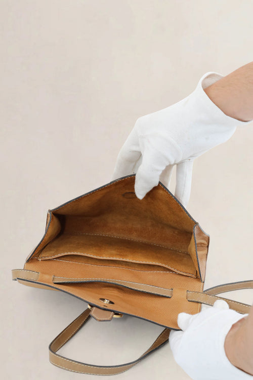 Delvaux Brown Leather Crossbody Bag