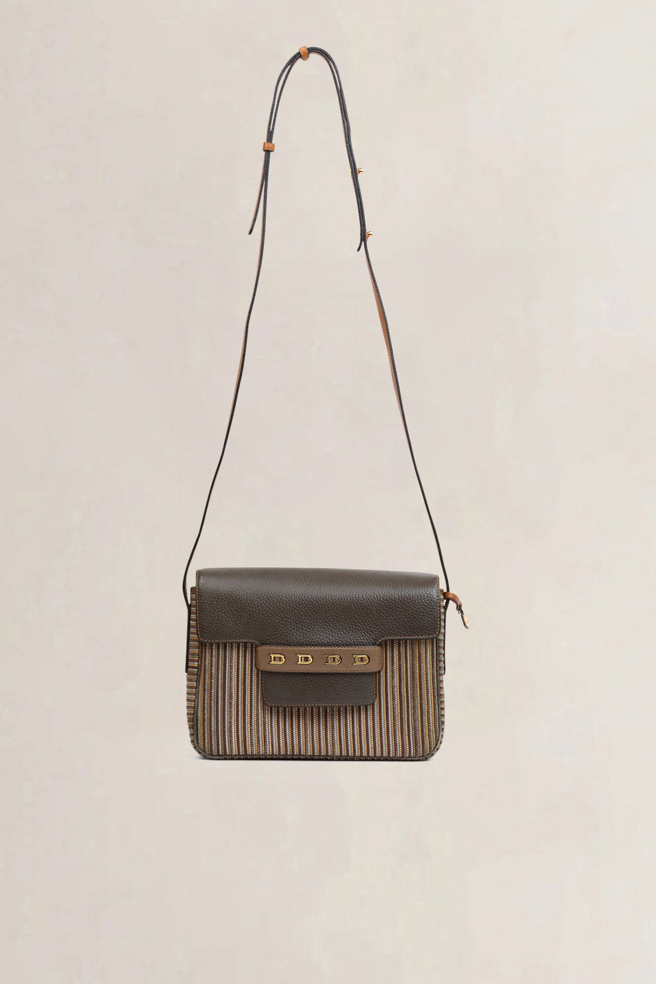 Delvaux Brown Toile De Cuir Malbec Crossbody Bag